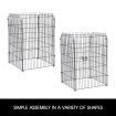 Dog Playpen Fence Pet Enclosure Cat Doggy Puppy Exercise Cage Green Fabric Cover 63x107CM/ Panel 42" 8 Panels