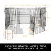 Dog Playpen Fence Pet Enclosure Cat Doggy Puppy Exercise Cage Green Fabric Cover 63x107CM/ Panel 42" 8 Panels