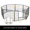 8-Panel Pet Playpen Dog Cat Enclosure with Fabric Cover 120x80CM/ Panel - XXL