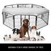 8-Panel Pet Playpen Dog Cat Enclosure with Fabric Cover 120x80CM/ Panel - XXL