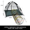 Outdoor Pop-up Pup Tent Portable for Pets Dogs Cats with Tunnel One Step Assembly