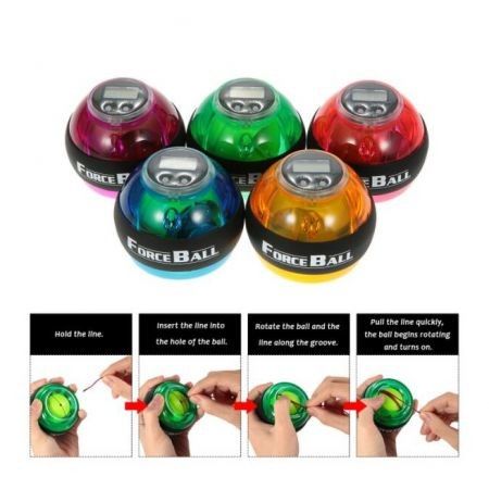 Gyroscope Gyro Power Ball LED Force Ball with Speed Meter Counter