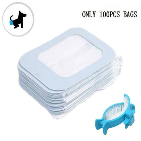 100PCS Waste Bags For Hands Free Dogs Clip