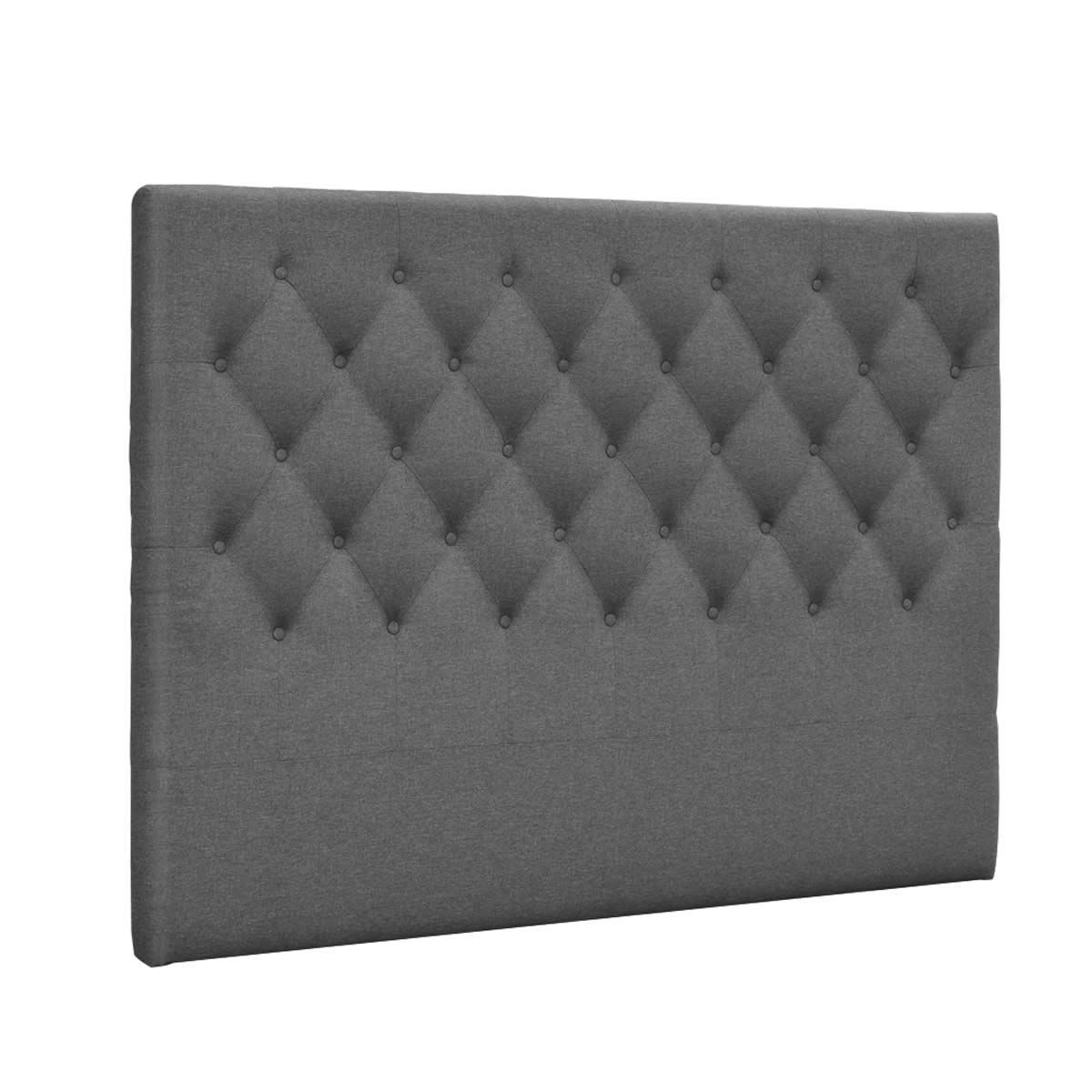 Queen Free Standing Fabric Headboard Grey