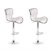 Artiss 2x Bar Stools Gas Lift Leather Seat White