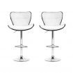 Artiss 2x Bar Stools Gas Lift Leather Seat White
