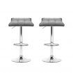 Artiss 2x Bar Stools Linen Padded Gas Lift