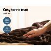 Coral Fleece Electric Throw Blanket - Chocolate