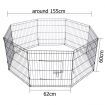 i.Pet 24" 8 Panel Dog Playpen Pet Fence Exercise Cage Enclosure Play Pen