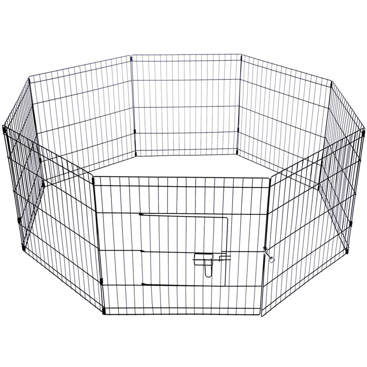 i.Pet 24" 8 Panel Dog Playpen Pet Fence Exercise Cage Enclosure Play Pen