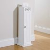 Lure Free Standing Storage Wooden Bathroom Toilet Roll Cupboard - White