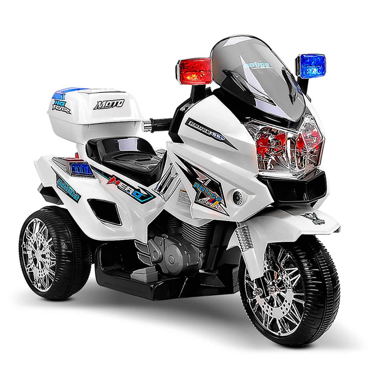 Rigo Kids Ride On Motorbike Motorcycle Car White