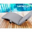 Adjustable Beach Sun Pool Lounger - Grey