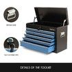 SHOGUN Tool Chest 9-Drawer Rust Resistant Storage Cabinets with Lock - Blue and Black