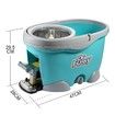 DR FUSSY 9L Magic Spin Swivel Mop Bucket System with 4 Bonus Heads - Blue