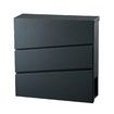 NEW Wall Mounted Mailbox Large Galvanized Lockable Letterbox with A Newspaper Slot - Black