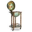 Deluxe Handcrafted Globe Bar Cabinet Wine Rack Drinks Trolley