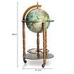 Deluxe Handcrafted Globe Bar Cabinet Wine Rack Drinks Trolley