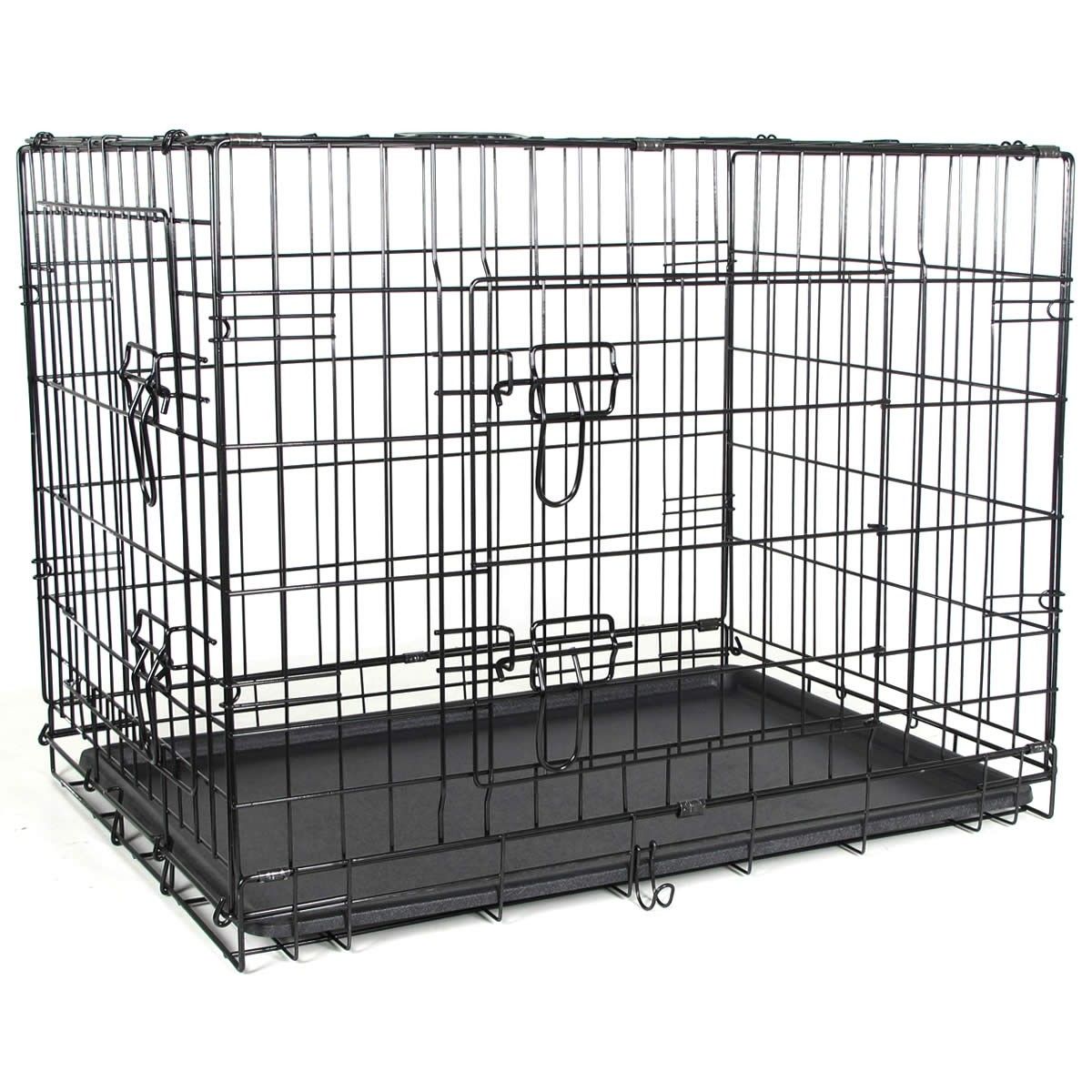 Collapsible Dog Crate Pet Cage Large 106 x 71 x 77cm Crazy Sales