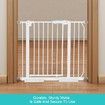 Pet Safety Gates Safe Fence Dog Puppy Child Baby Security Stair Barrier Door 10CM Extension Adjustable 77CM Height