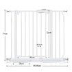 Pet Safety Gates Safe Fence Dog Puppy Child Baby Security Stair Barrier Door 10CM Extension Adjustable 77CM Height