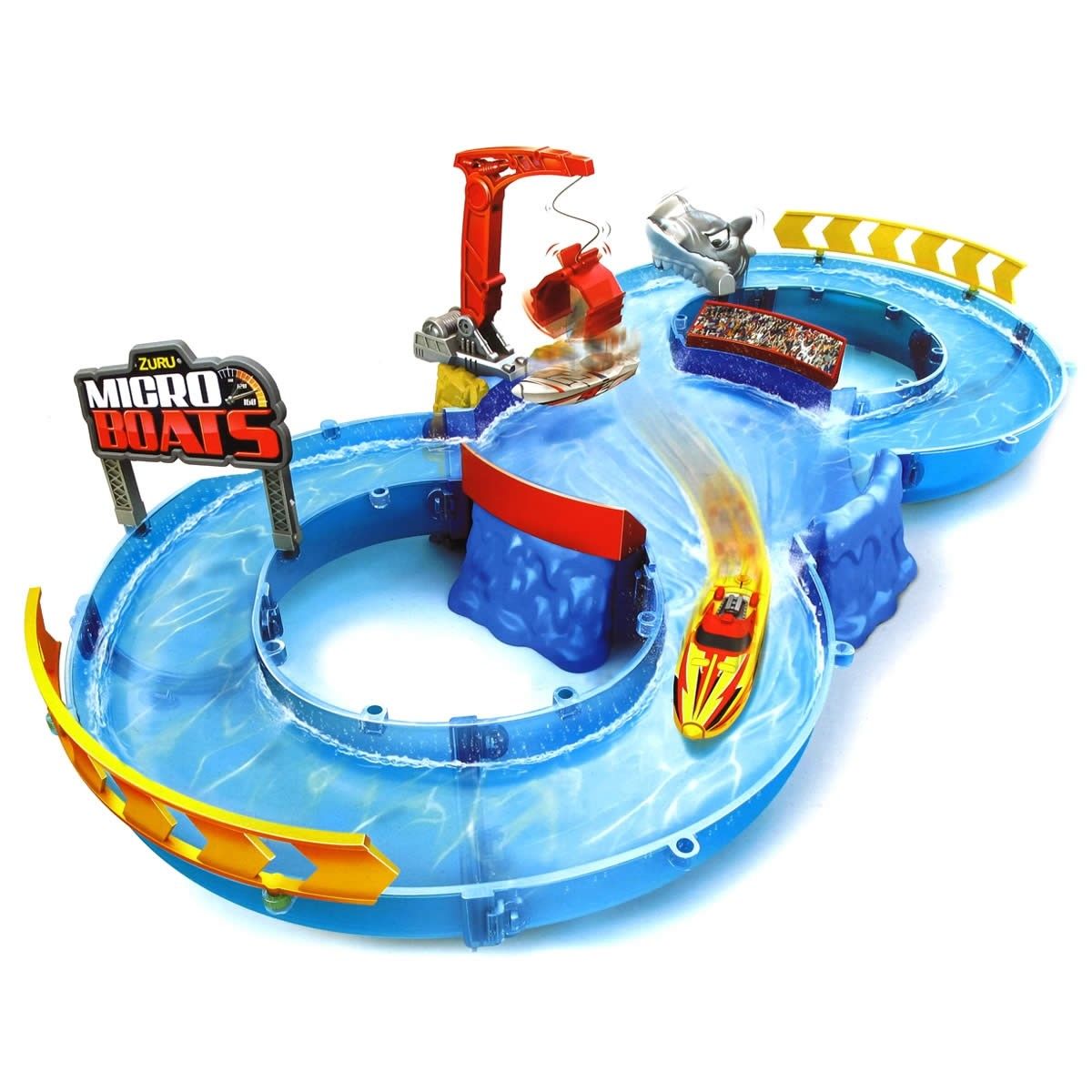 【新品/未開封】ZURU MICRO BOATS シャークアタックチャレンジ ZURU, Micro Boats Shark Attack Challenge playset : Buy