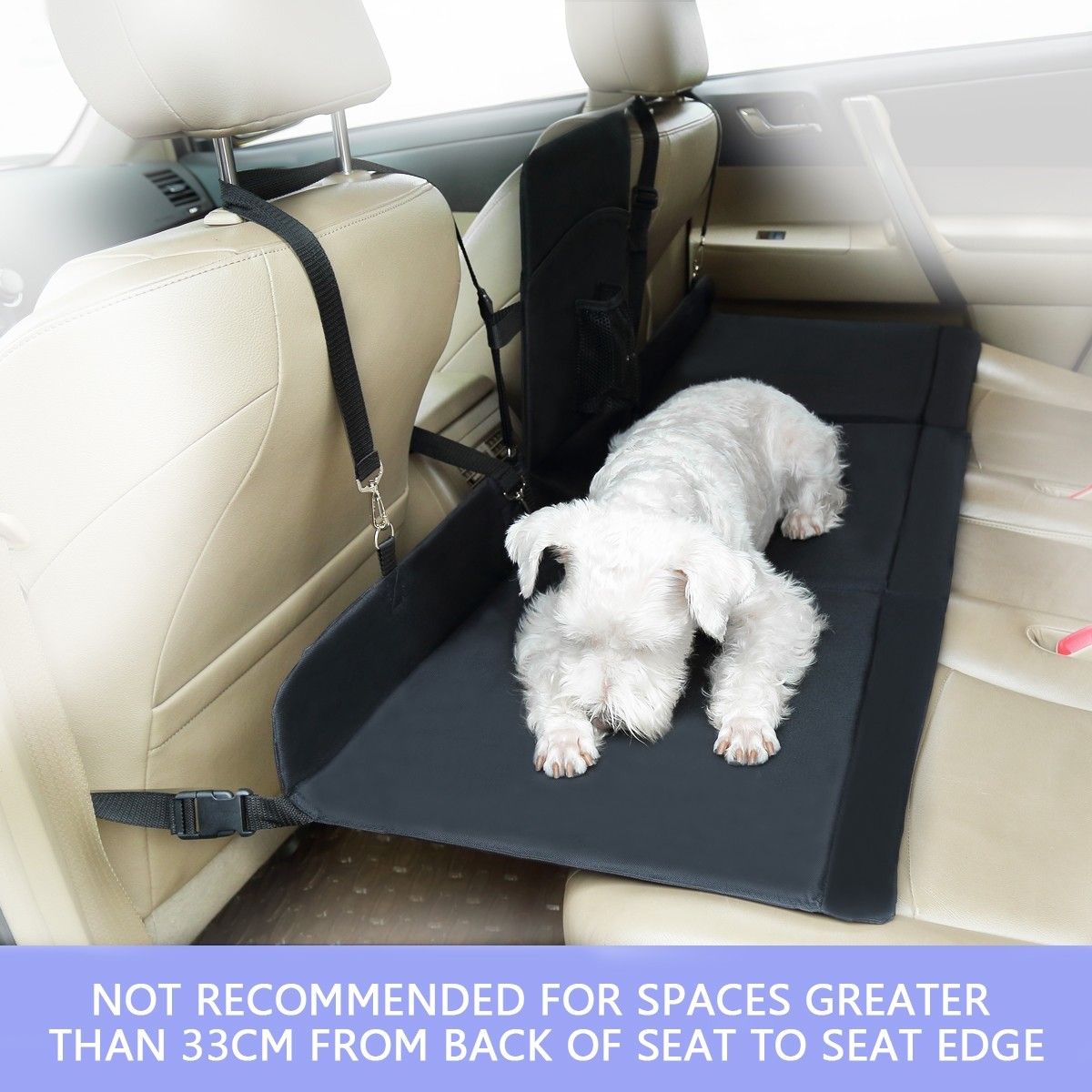 Waterproof Dog Car Bridge Seat Cover Extender Reversible Pet Hammock
