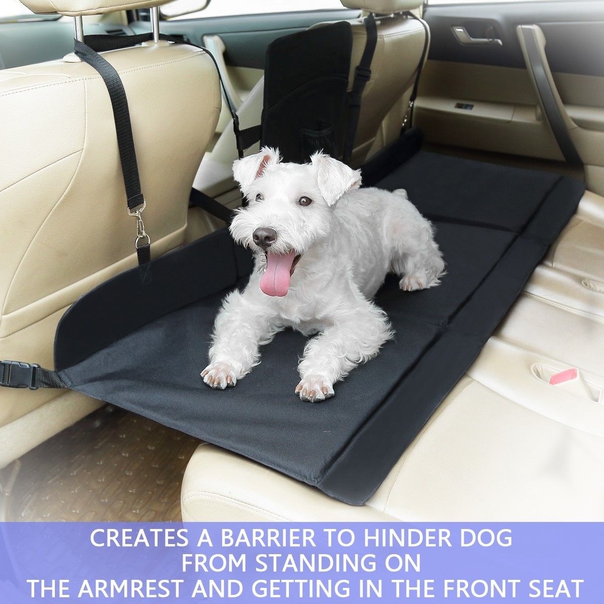 Waterproof Dog Car Bridge Seat Cover Extender Reversible Pet Hammock