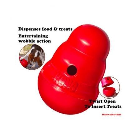 KONG Wobbler Treat Food Dispensing interactive Best Boredom Dog Toy Small Large