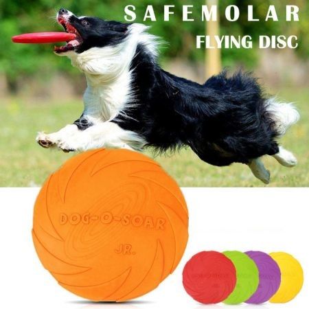 Eco-friendly Dog Flyer Natural Rubber Material Dog Frisbee Toy for Training