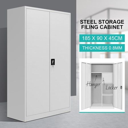 Filing Cabinet Lockable Steel Storage Cupboard With Hanger