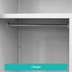 Filing Cabinet Lockable Steel Storage Cupboard with Hanger &amp; Drawer