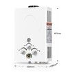 MAXKON 8 in 1 520L/Hr Portable Outdoor Gas Instant Shower Water Heater - White