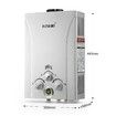 MAXKON 10 in 1 550L/Hr Portable Outdoor Gas LPG Instant Shower Water Heater - Silver