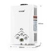 MAXKON 10 in 1 550L/Hr Portable Outdoor Gas LPG Instant Shower Water Heater - White