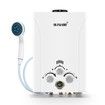 MAXKON 10 in 1 550L/Hr Portable Outdoor Gas LPG Instant Shower Water Heater - White