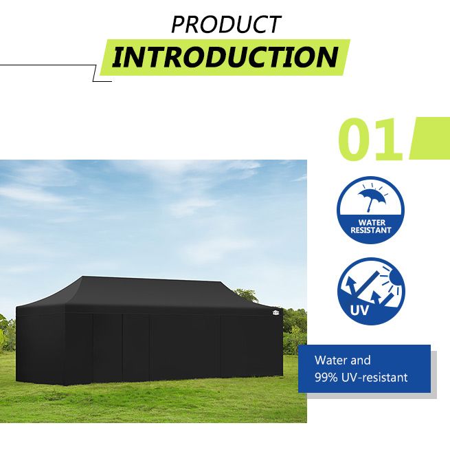 10' X 30' White Canopy Tent With Walls & Spiral Tubes – Perfect For Weddings, Parties, Outdoor Events!