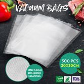 300pcs Vacuum Sealer Bags 20*30cm Embossed Pre-set Food Saver