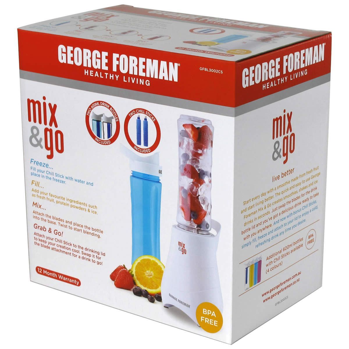 Foreman Mix & Go 600ml Blender Crazy Sales