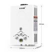 MAXKON 6 in 1 520L/Hr Portable Outdoor Gas Instant Shower Water Heater - White