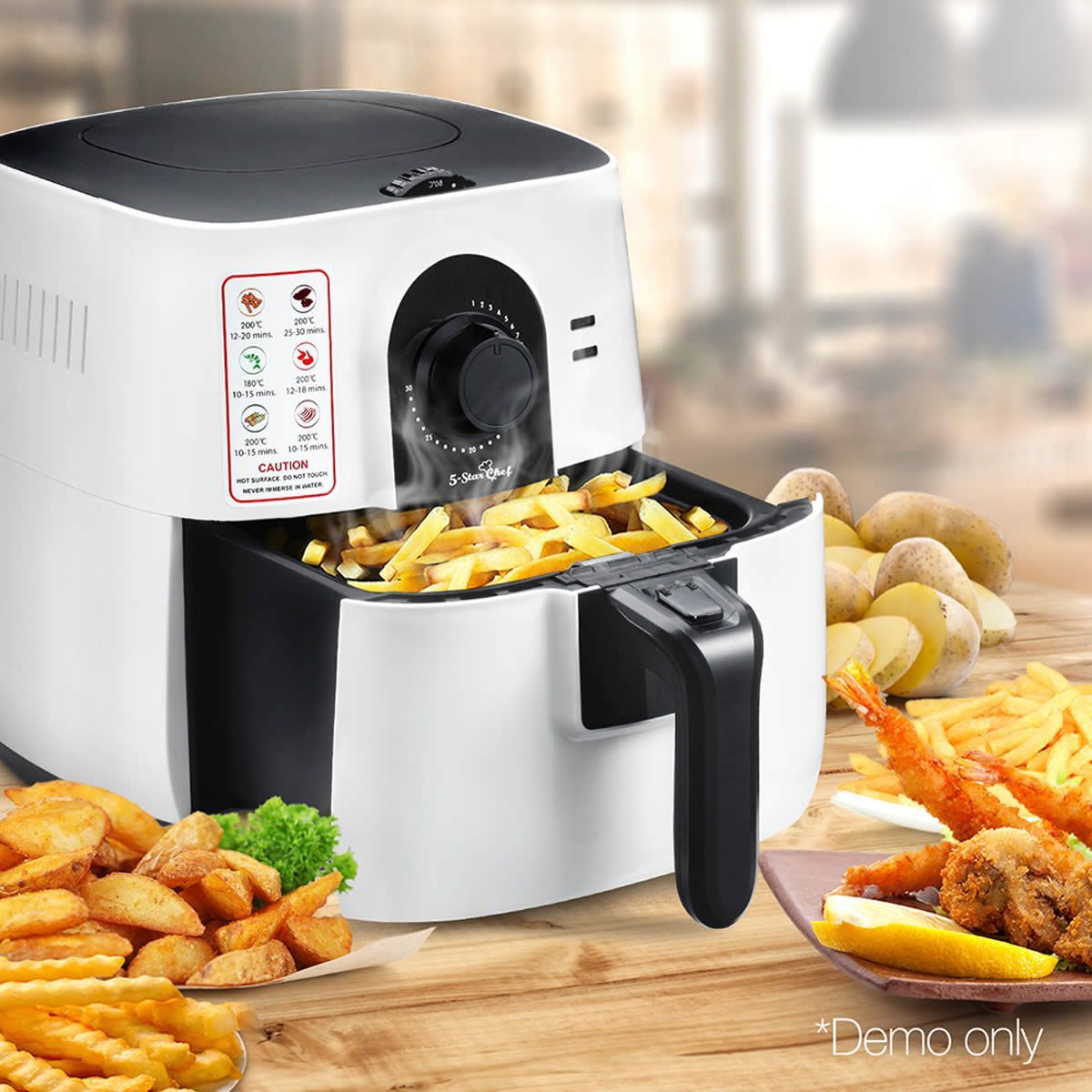 3L 1500W Air Fryer White Crazy Sales