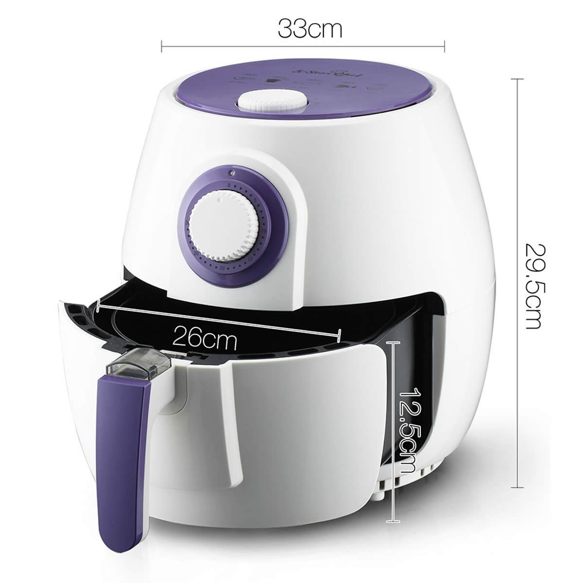 2.6L 1300W Air Fryer White Crazy Sales
