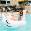 190CM Giant Inflatable Flamingo/Swan Pool Float + 1 Free Plastic Manual Inflating Pump