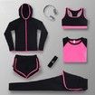 Vansydical Women 5-piece Set Professinal Suit For Running Traning Fintness