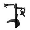 13"-27" Dual Monitor Stand Vesa Bracket 90 Degree Tilting & 180 Degree Swivel Height-Adjustable Desk Mount