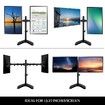 13"-27" Dual Monitor Stand Vesa Bracket 90 Degree Tilting & 180 Degree Swivel Height-Adjustable Desk Mount