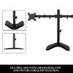 13"-27" Dual Monitor Stand Vesa Bracket 90 Degree Tilting & 180 Degree Swivel Height-Adjustable Desk Mount