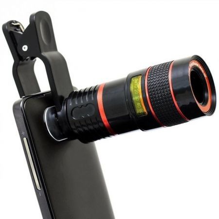 Universal 8X Optical Zoom Telescope Camera Lens For Mobile Phones With Clip