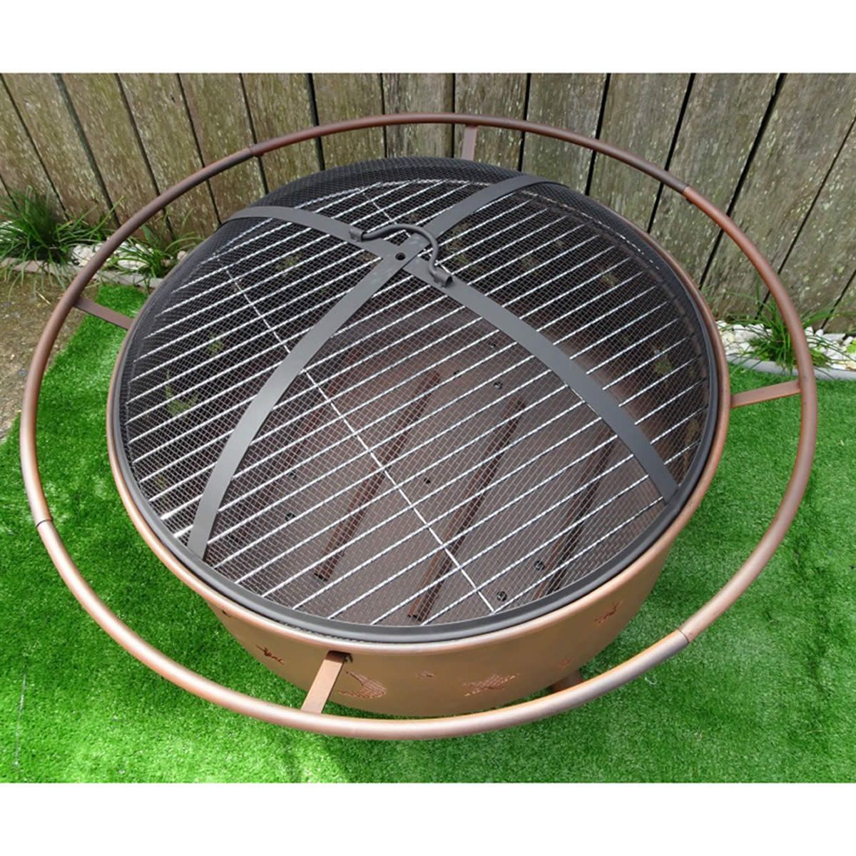 Stars & Moon 2-in-1 Camp Fire Pit Outdoor BBQ Grill - 75cm | Crazy Sales