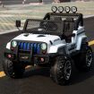 Electric Ride on Jeep Remote Control Off Road Kids Car w/Built-in Songs - White